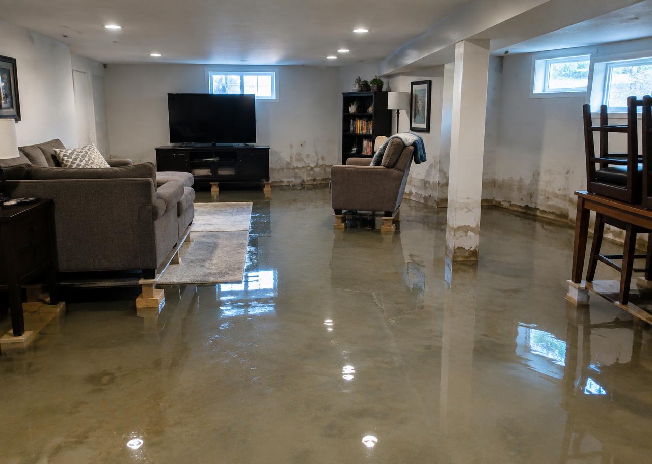 Flooded Finished Basement — Kansas City, MO